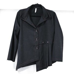 XIAO XS Wearable Art Deco Button Down Blouse | Size XS